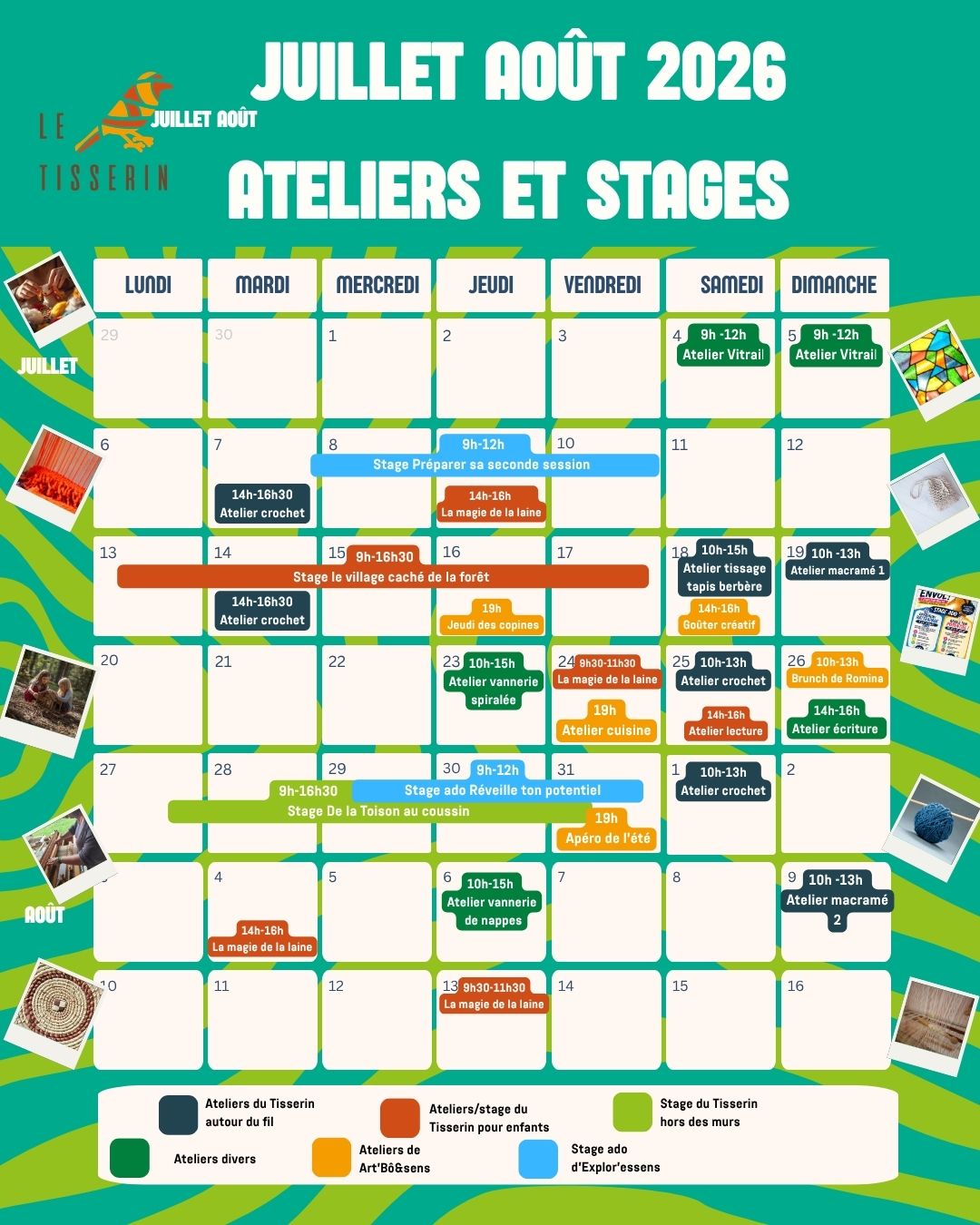 Un été créatif au Tisserin